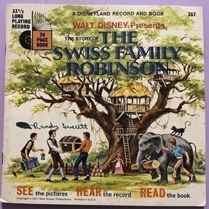 Walt Disney Swiss Family Robinson Record and Book 1971